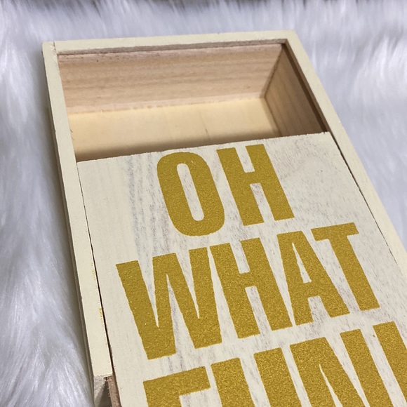 Gold Glittery Hidden Storage Oh What Fun Box! - Picture 2 of 5